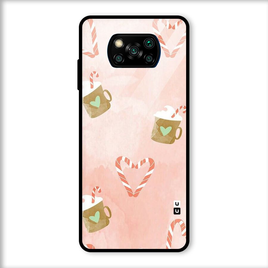 Coffee And Candies Glass Back Case for Poco X3