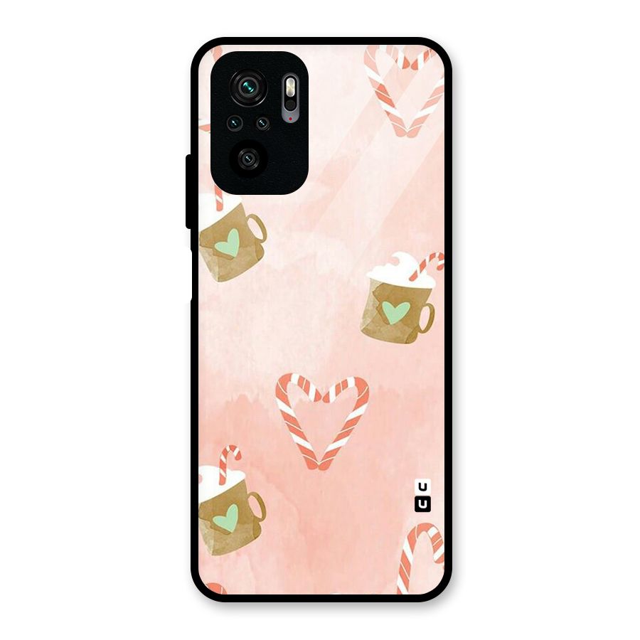 Coffee And Candies Glass Back Case for Redmi Note 10S