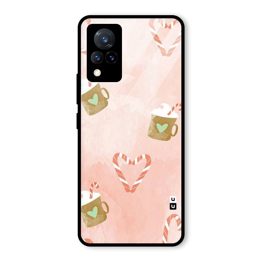 Coffee And Candies Glass Back Case for Vivo V21 5G