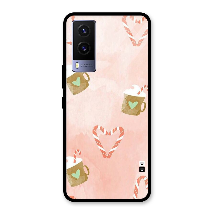 Coffee And Candies Glass Back Case for Vivo V21e 5G