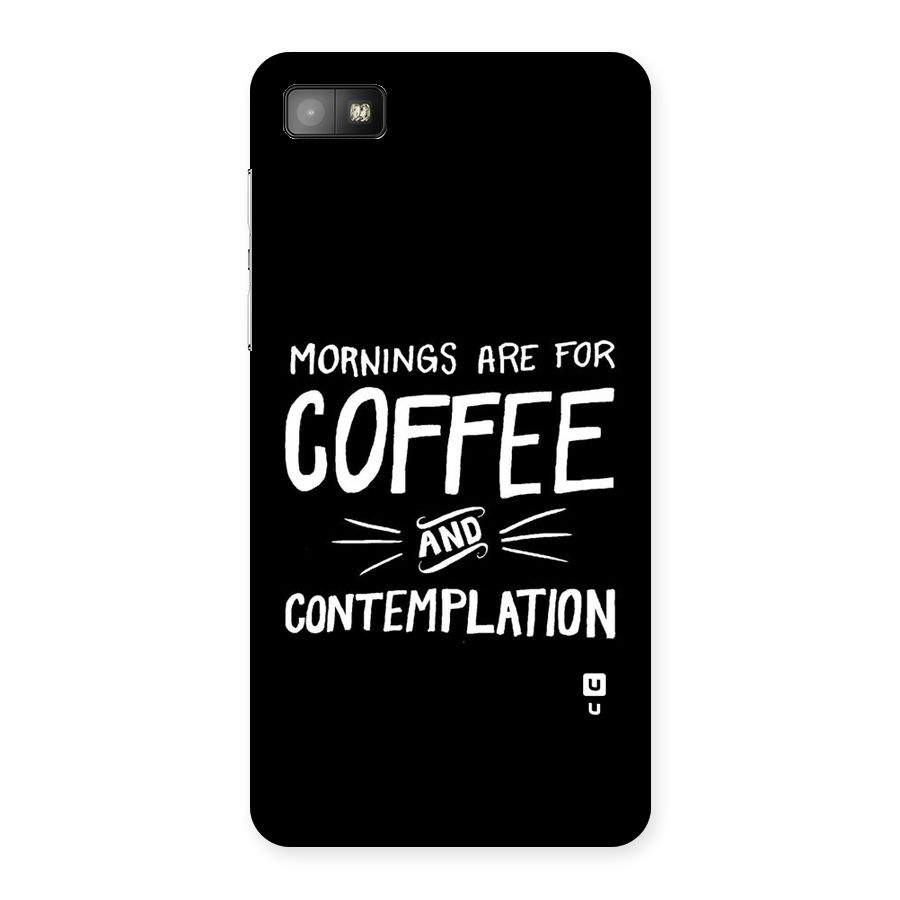 Coffee And Contemplation Back Case for Blackberry Z10