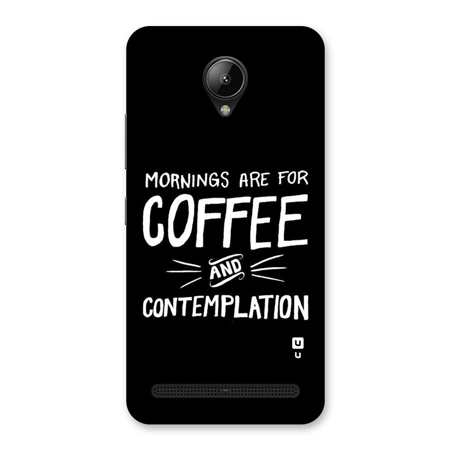 Coffee And Contemplation Back Case for Lenovo C2