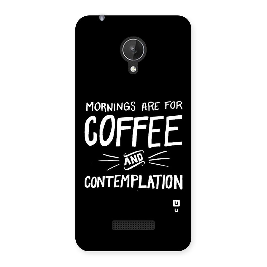 Coffee And Contemplation Back Case for Micromax Canvas Spark Q380