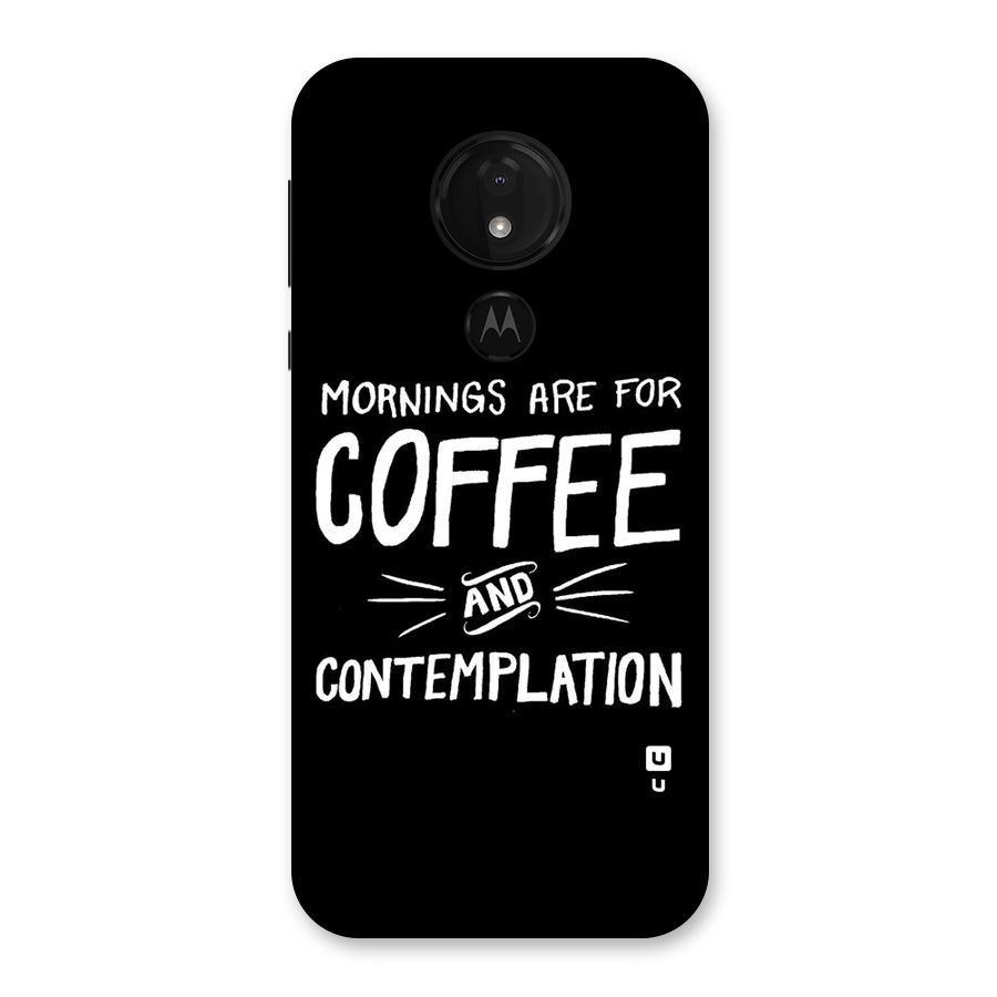 Coffee And Contemplation Back Case for Moto G7 Power