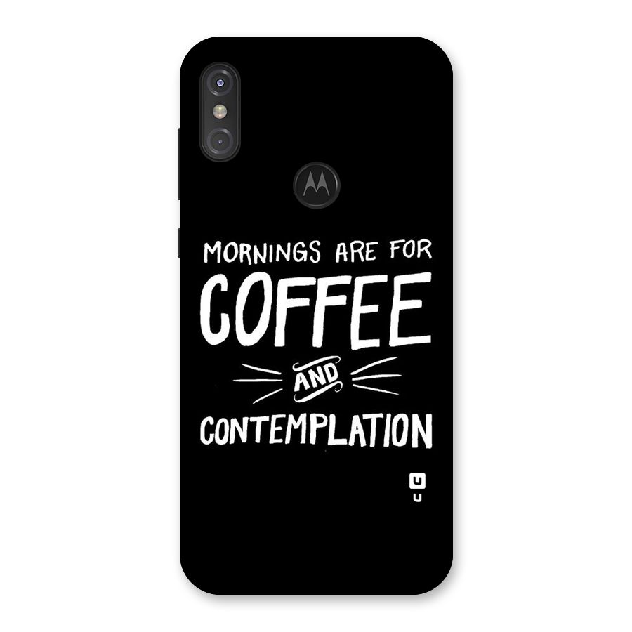 Coffee And Contemplation Back Case for Motorola One Power