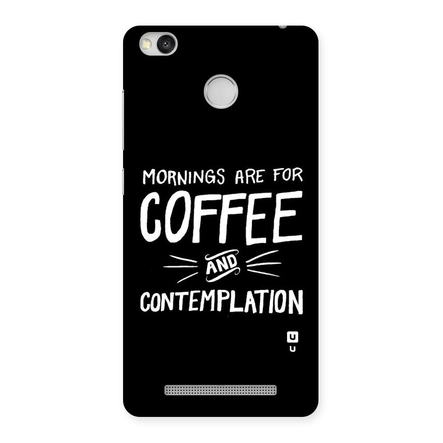 Coffee And Contemplation Back Case for Redmi 3S Prime