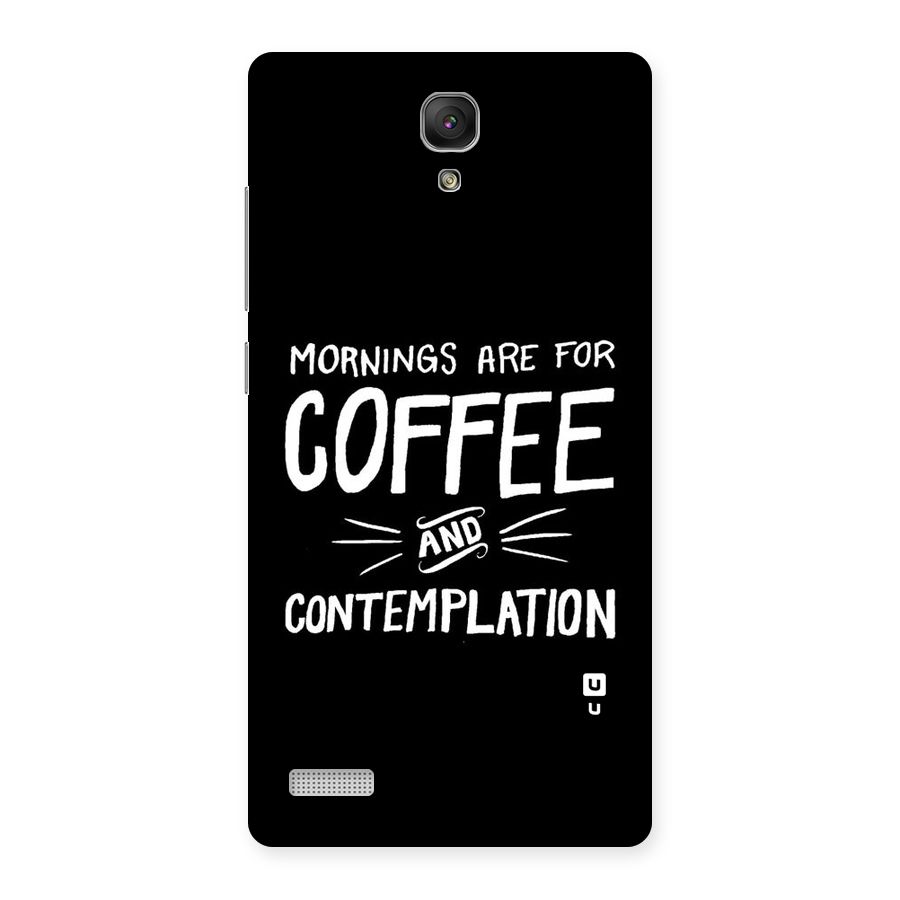 Coffee And Contemplation Back Case for Redmi Note Prime