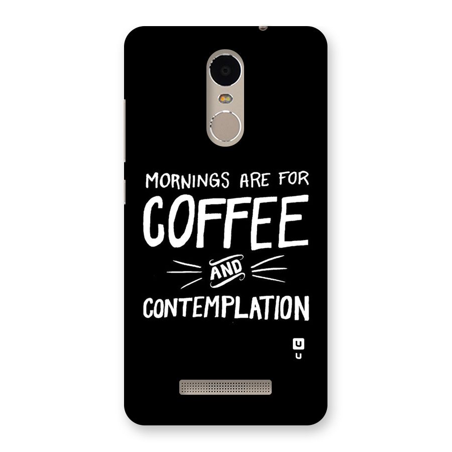 Coffee And Contemplation Back Case for Xiaomi Redmi Note 3