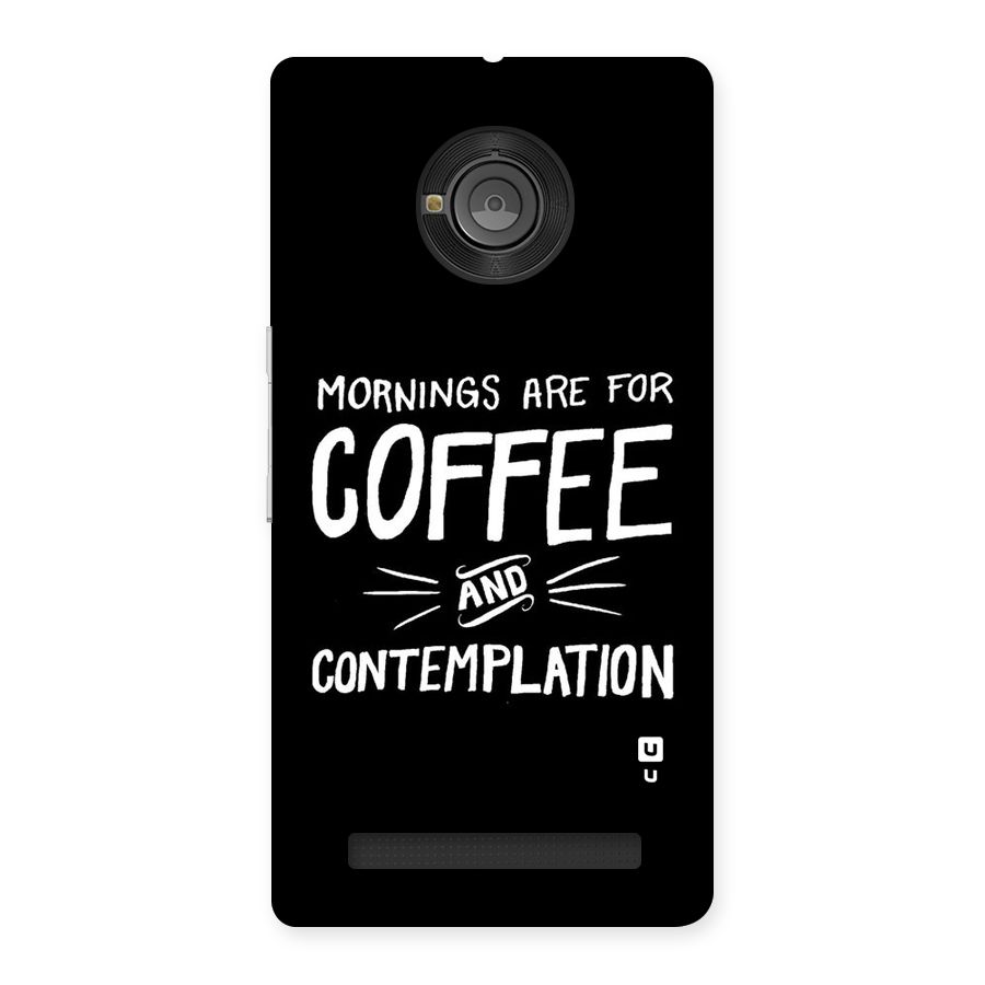 Coffee And Contemplation Back Case for Yu Yunique