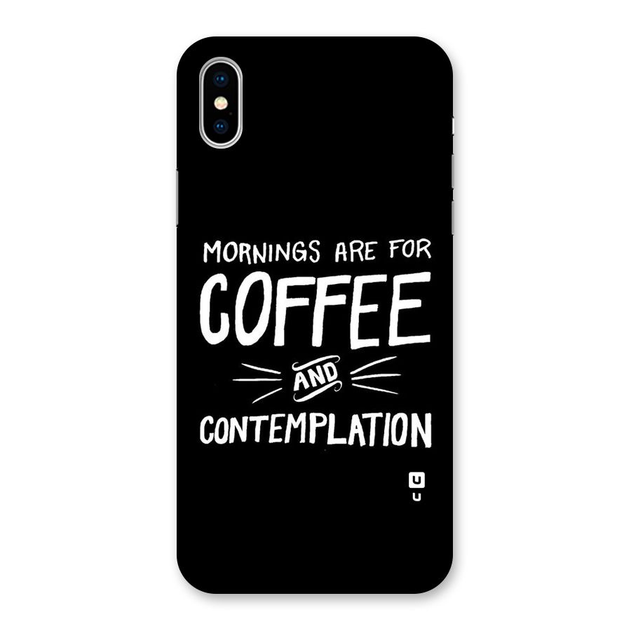 Coffee And Contemplation Back Case for iPhone XS