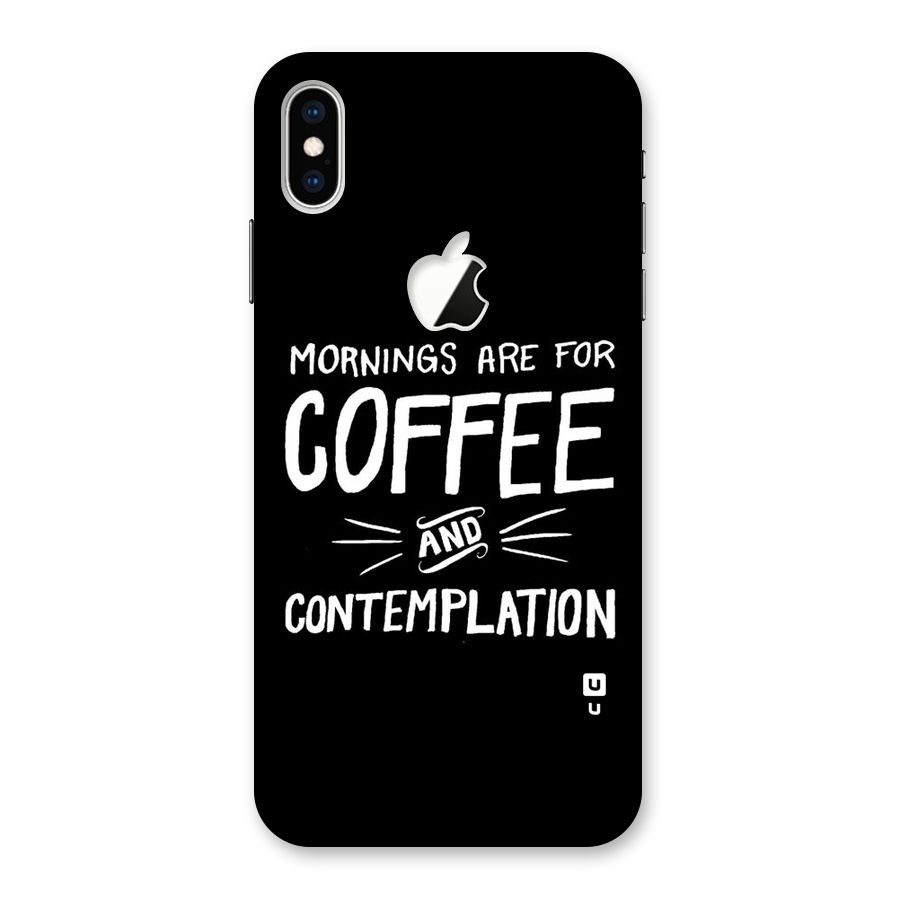 Coffee And Contemplation Back Case for iPhone XS Max Apple Cut