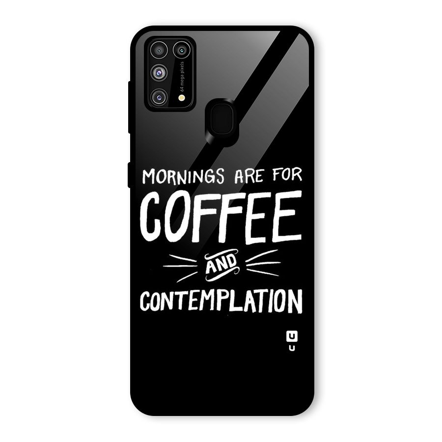 Coffee And Contemplation Glass Back Case for Galaxy F41