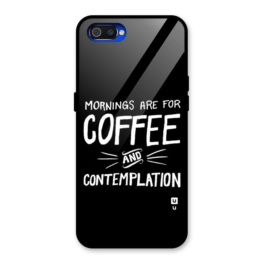 Coffee And Contemplation Glass Back Case for Realme C2