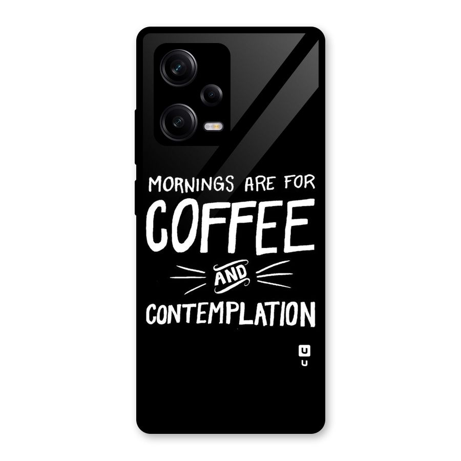 Coffee And Contemplation Glass Back Case for Redmi Note 12 Pro