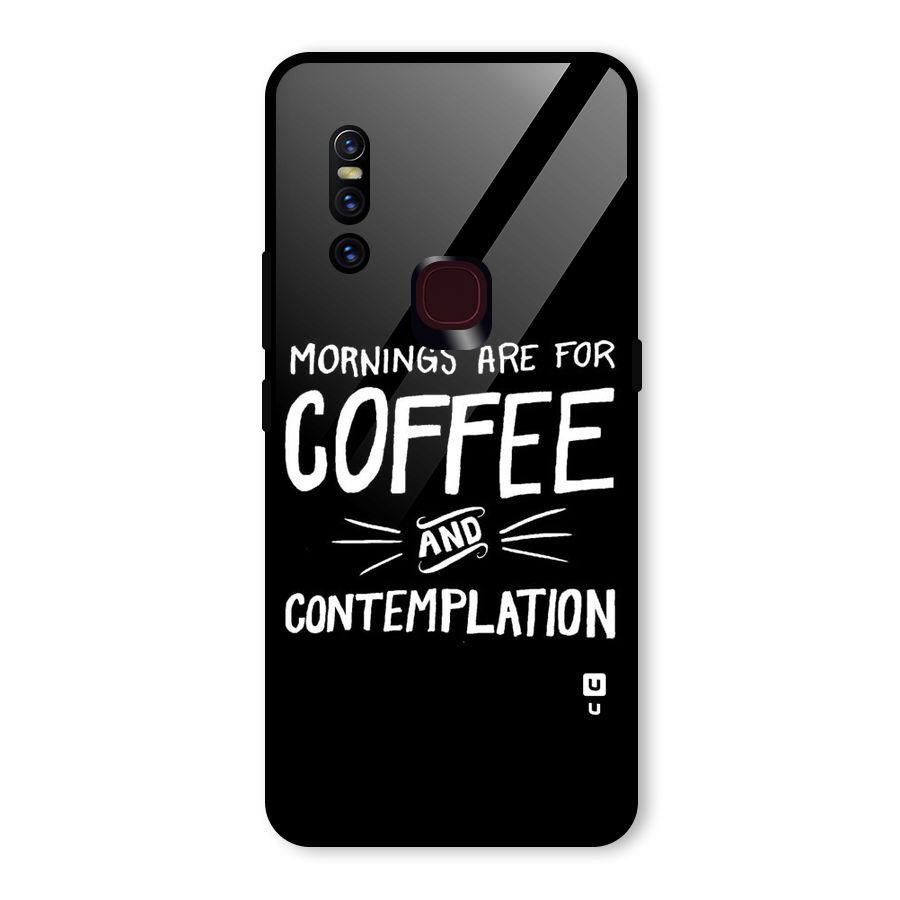 Coffee And Contemplation Glass Back Case for Vivo V15