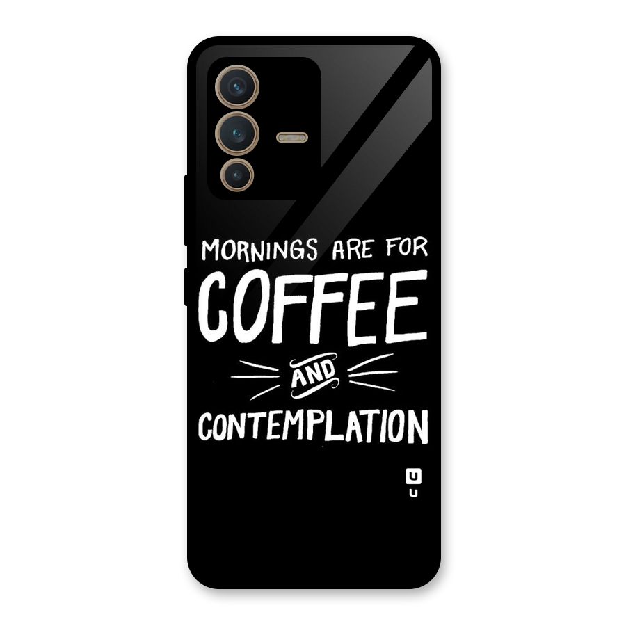 Coffee And Contemplation Glass Back Case for Vivo V23 5G