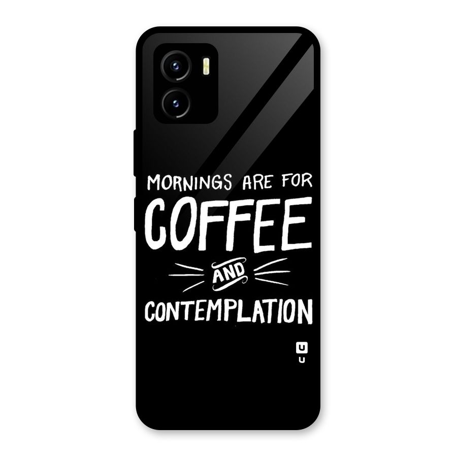 Coffee And Contemplation Glass Back Case for Vivo Y15s