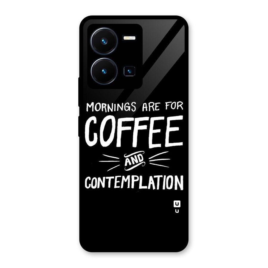 Coffee And Contemplation Glass Back Case for Vivo Y35
