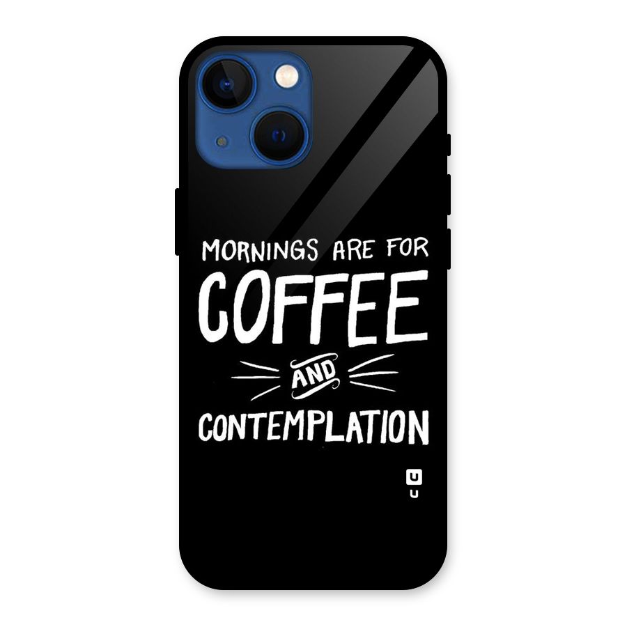 Coffee And Contemplation Glass Back Case for iPhone 13 Mini