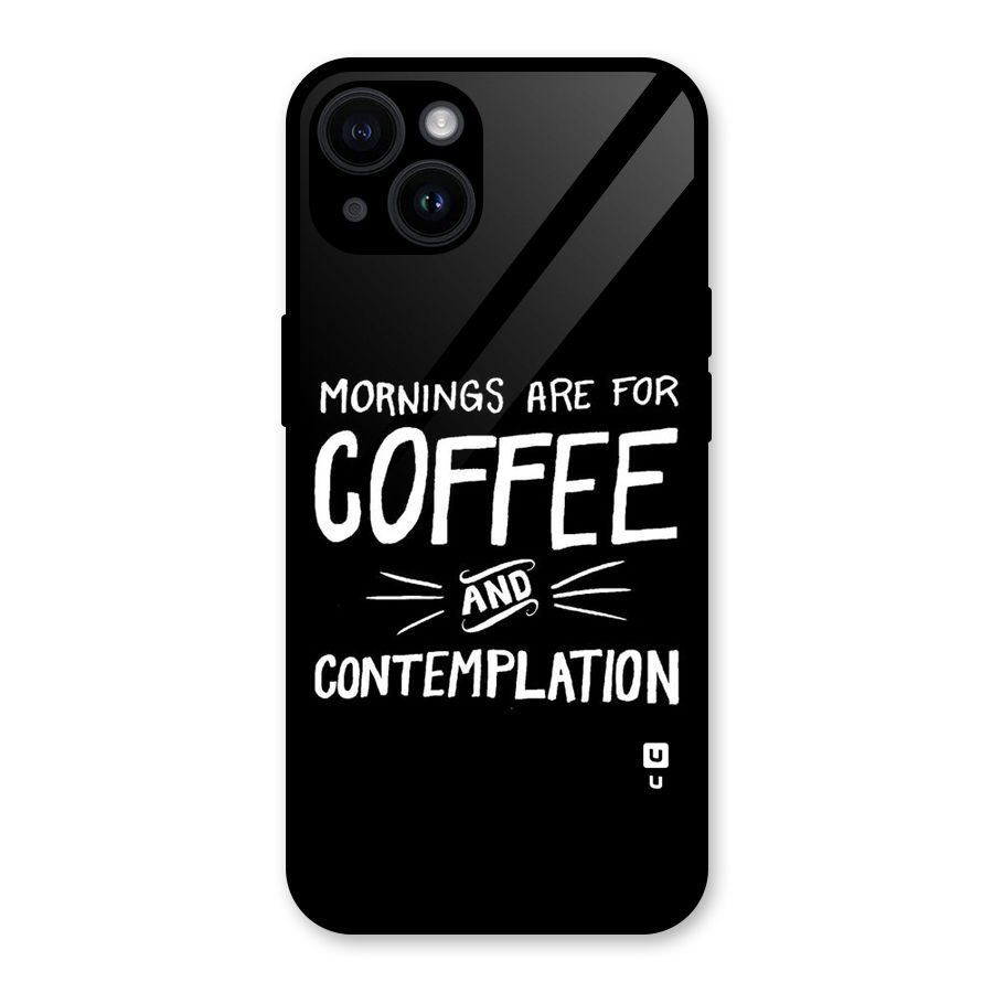 Coffee And Contemplation Glass Back Case for iPhone 14