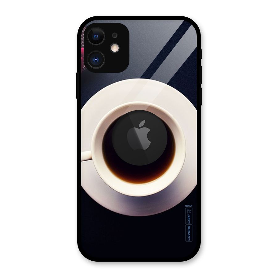 Coffee And Cookies Glass Back Case for iPhone 11 Logo Cut