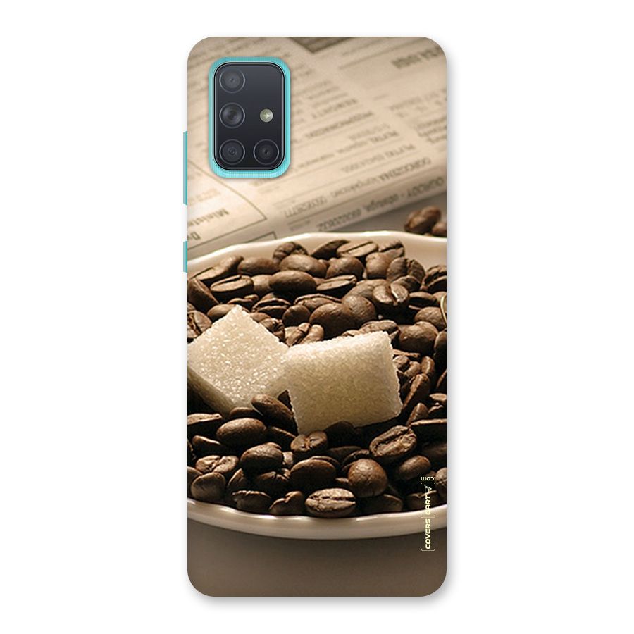 Coffee And Sugar Cubes Back Case for Galaxy A71