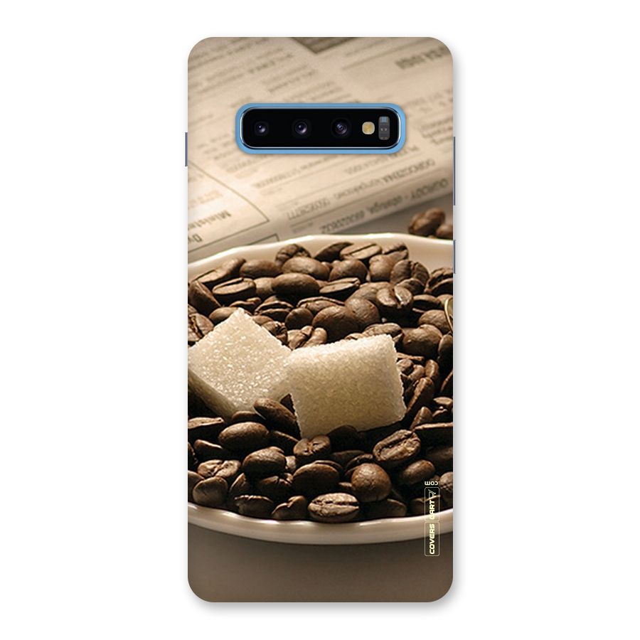 Coffee And Sugar Cubes Back Case for Galaxy S10 Plus