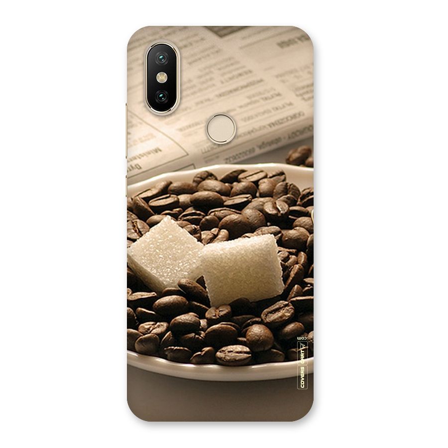 Coffee And Sugar Cubes Back Case for Mi A2