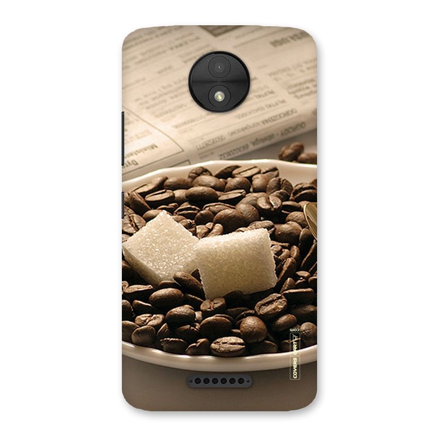 Coffee And Sugar Cubes Back Case for Moto C