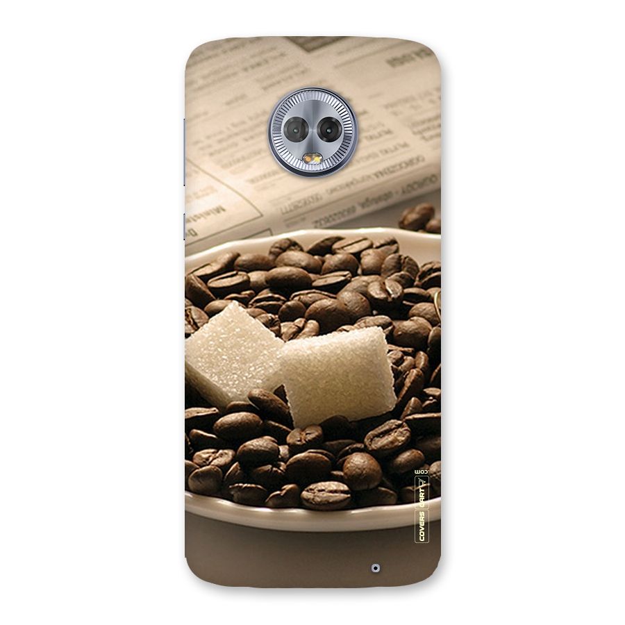 Coffee And Sugar Cubes Back Case for Moto G6 Plus