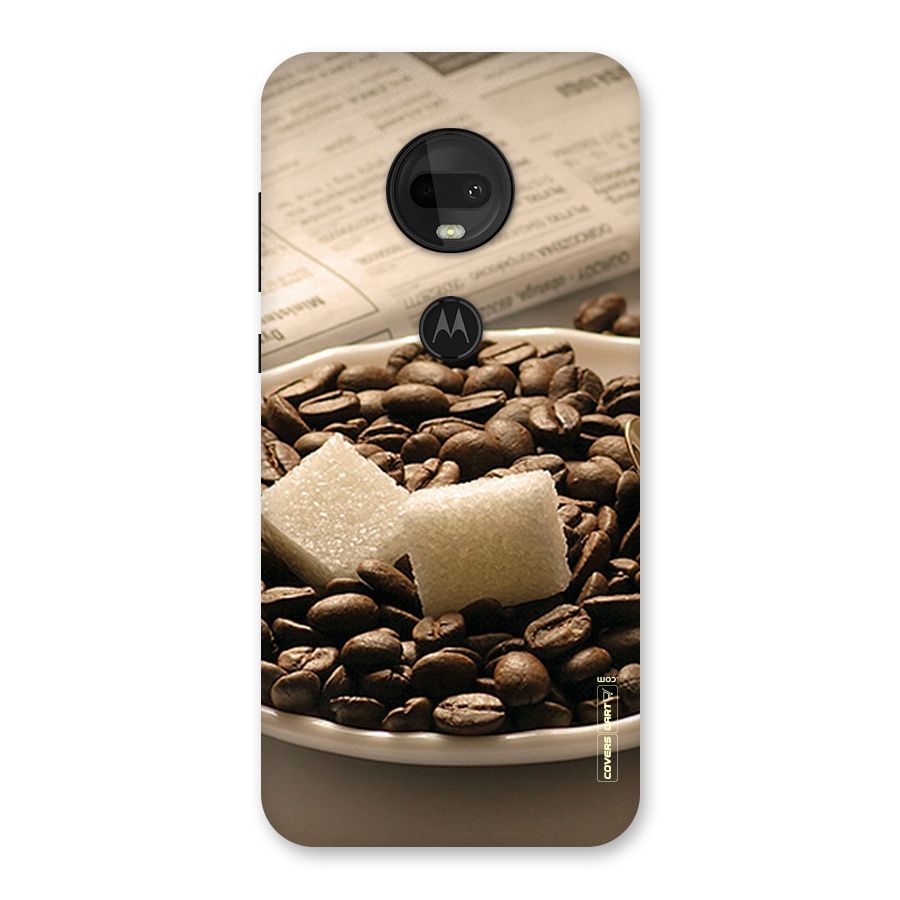 Coffee And Sugar Cubes Back Case for Moto G7