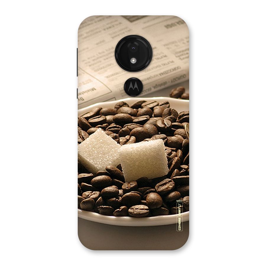Coffee And Sugar Cubes Back Case for Moto G7 Power
