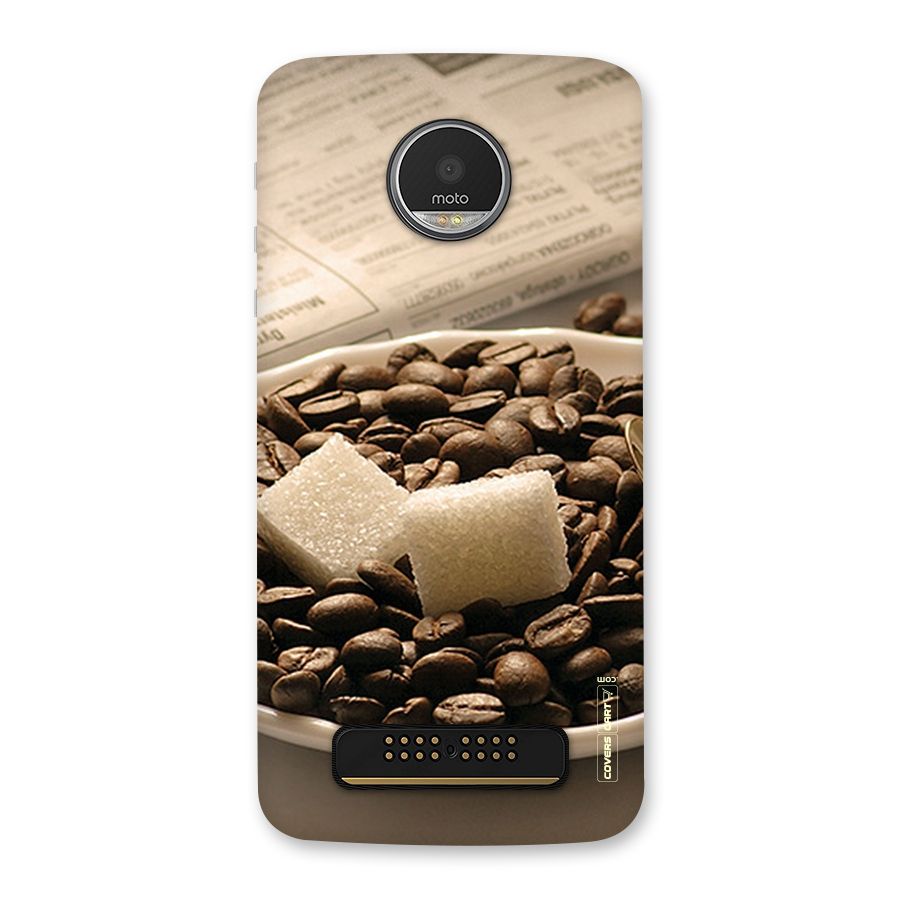 Coffee And Sugar Cubes Back Case for Moto Z Play