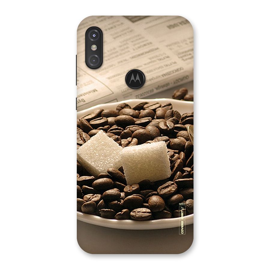 Coffee And Sugar Cubes Back Case for Motorola One Power