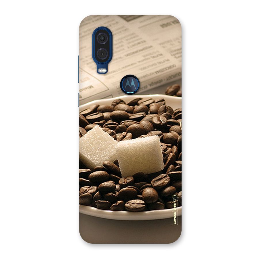 Coffee And Sugar Cubes Back Case for Motorola One Vision