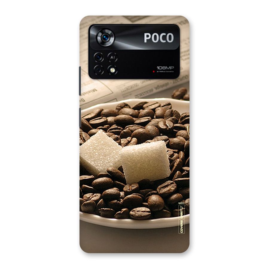 Coffee And Sugar Cubes Back Case for Poco X4 Pro 5G