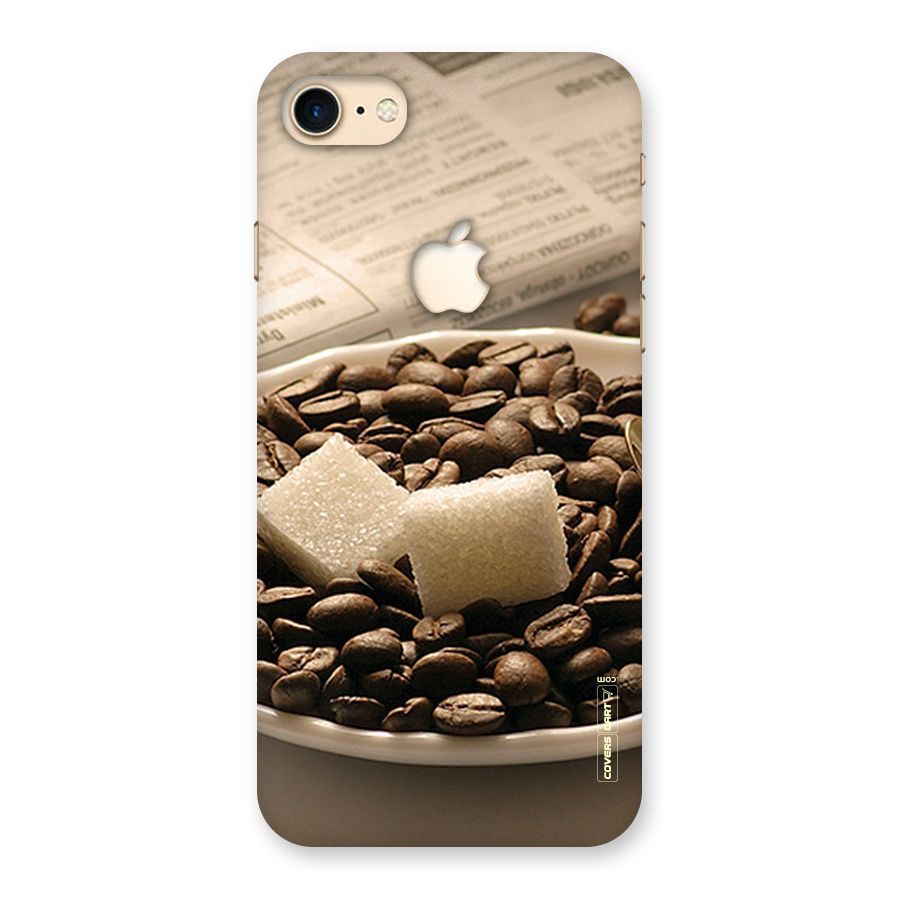 Coffee And Sugar Cubes Back Case for iPhone 7 Apple Cut