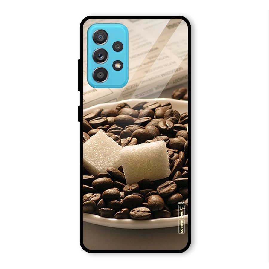 Coffee And Sugar Cubes Glass Back Case for Galaxy A52