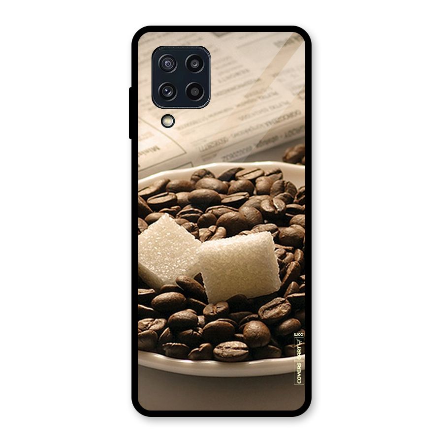 Coffee And Sugar Cubes Glass Back Case for Galaxy M32