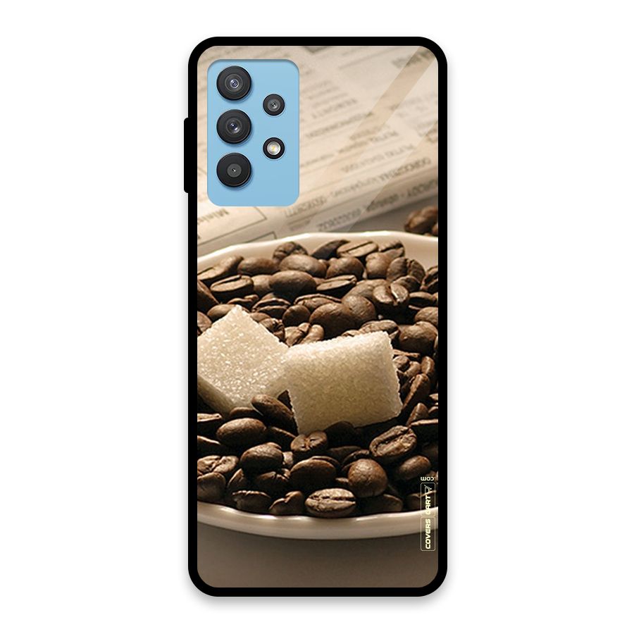 Coffee And Sugar Cubes Glass Back Case for Galaxy M32 5G