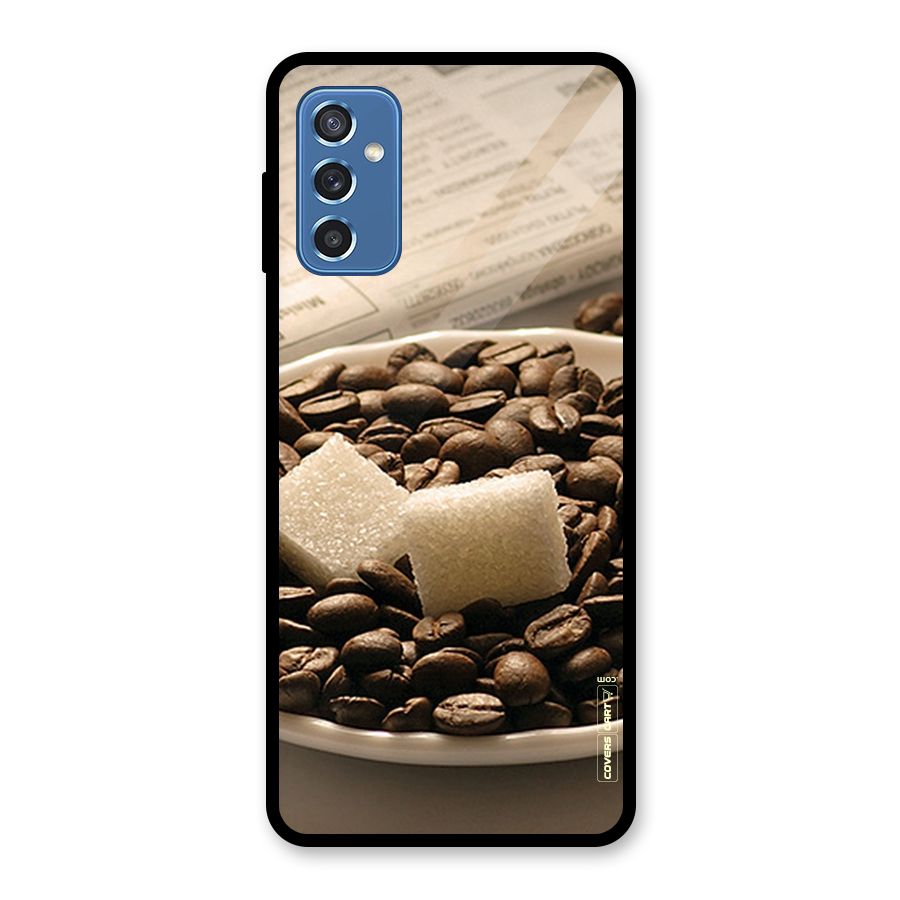 Coffee And Sugar Cubes Glass Back Case for Galaxy M52 5G