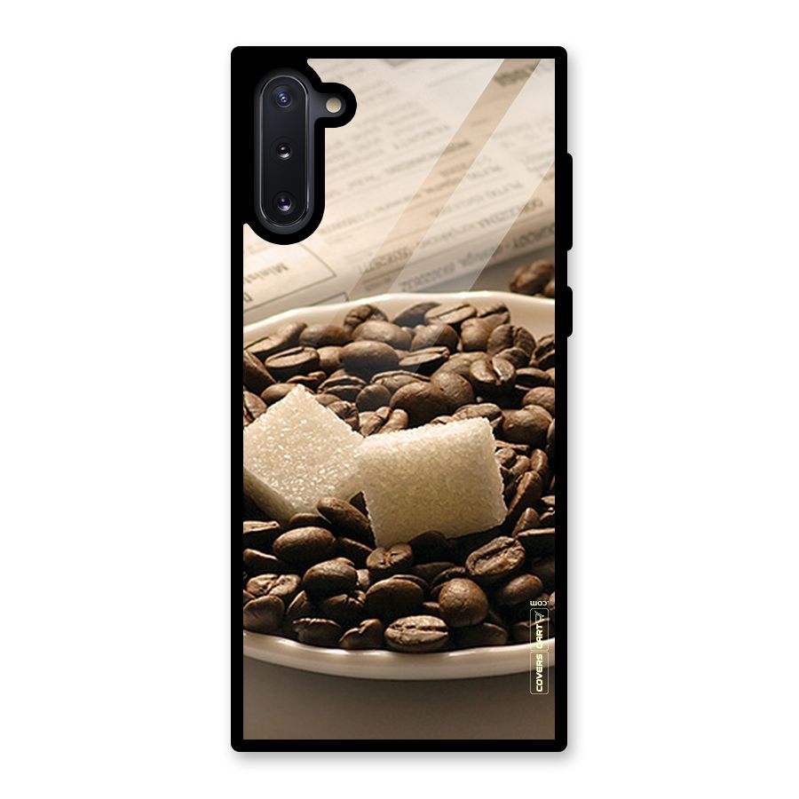 Coffee And Sugar Cubes Glass Back Case for Galaxy Note 10