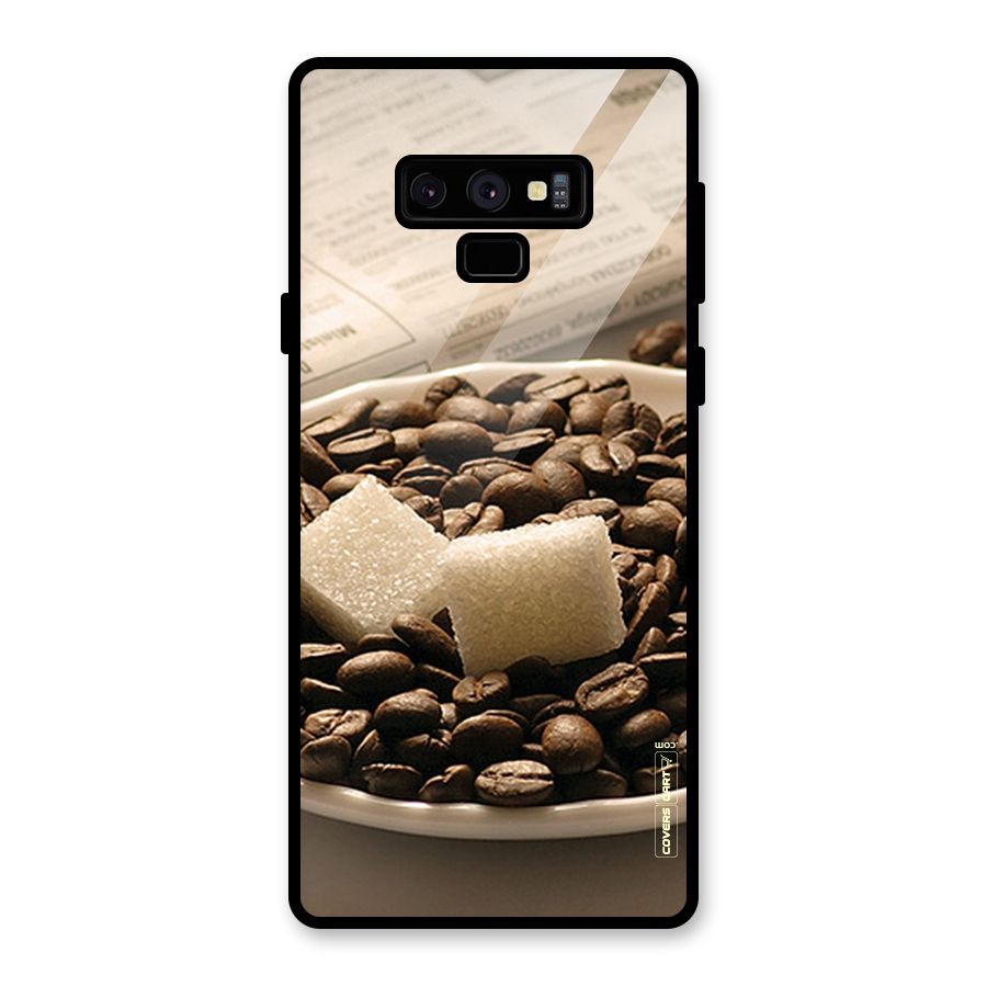 Coffee And Sugar Cubes Glass Back Case for Galaxy Note 9