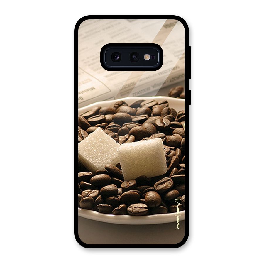 Coffee And Sugar Cubes Glass Back Case for Galaxy S10e