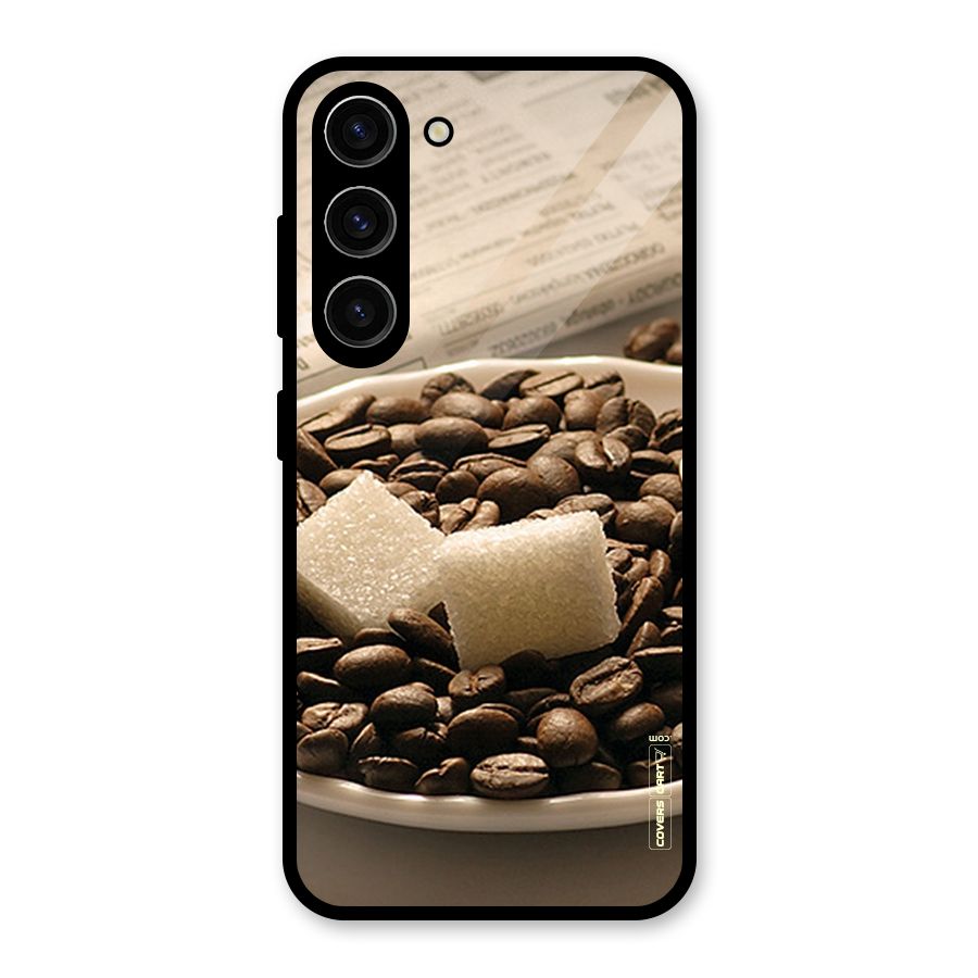 Coffee And Sugar Cubes Glass Back Case for Galaxy S23