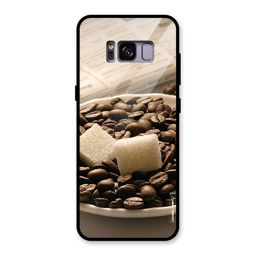 Coffee And Sugar Cubes Glass Back Case for Galaxy S8