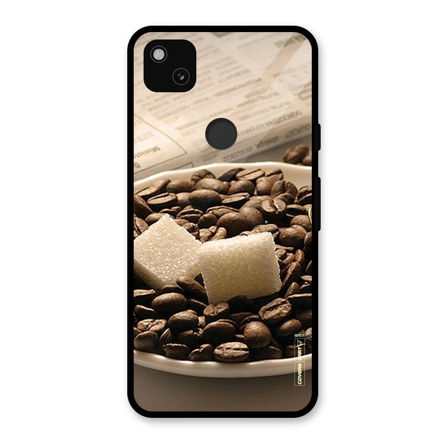 Coffee And Sugar Cubes Glass Back Case for Google Pixel 4a