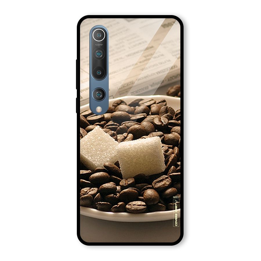 Coffee And Sugar Cubes Glass Back Case for Mi 10