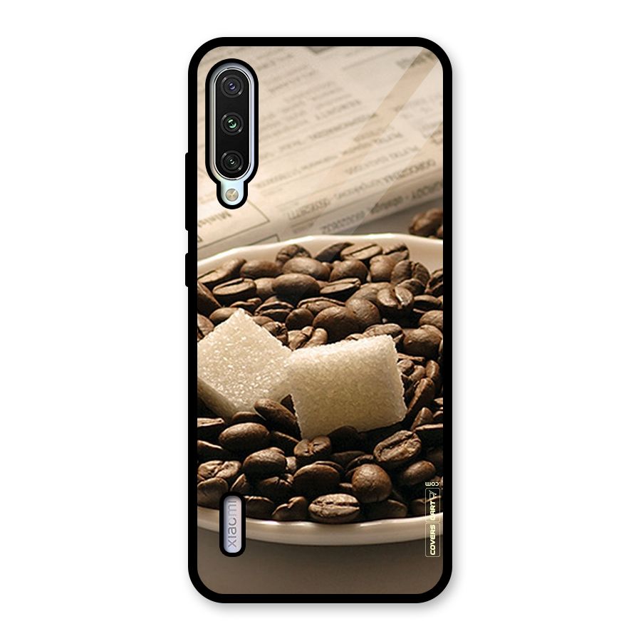 Coffee And Sugar Cubes Glass Back Case for Mi A3