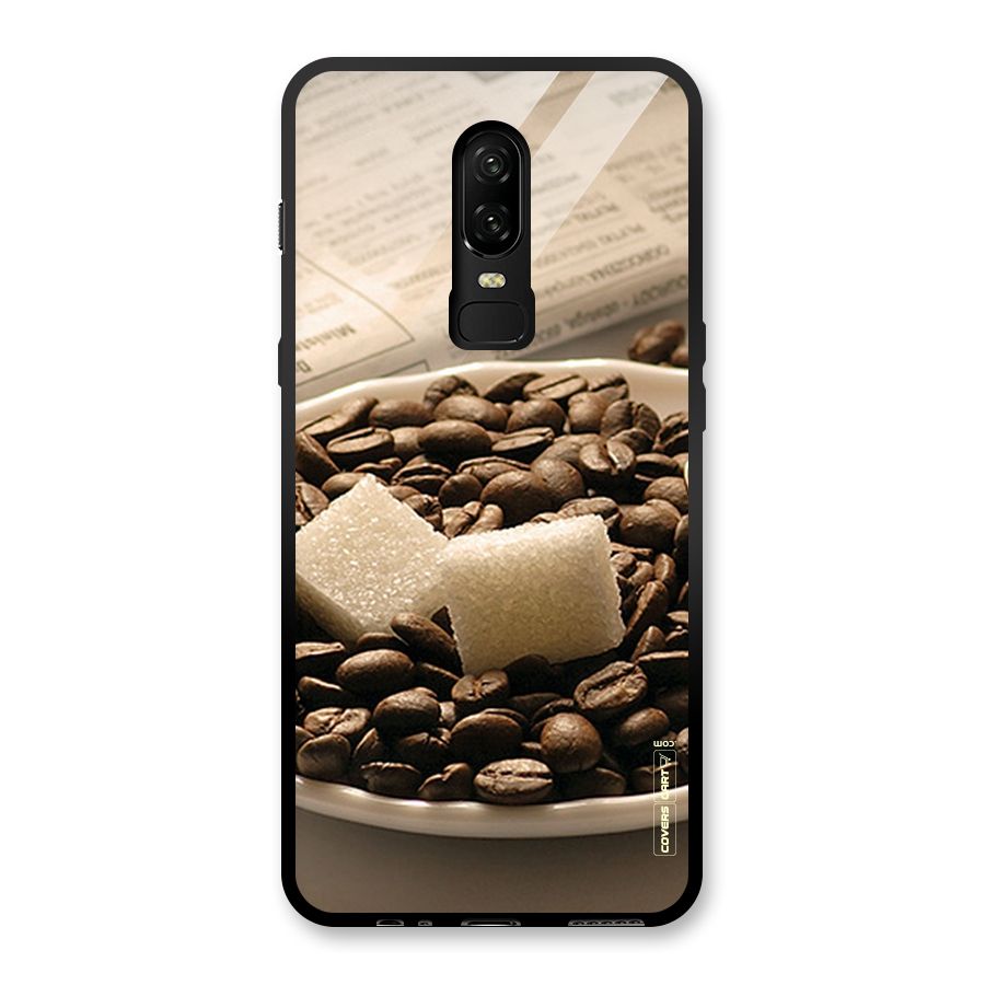 Coffee And Sugar Cubes Glass Back Case for OnePlus 6